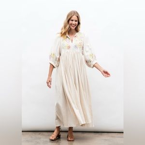 Brand New Mi Golondrina Violeta Ivory Pastel Arroyo Dress